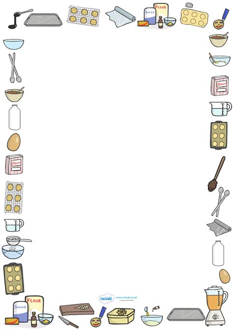 free baking clip art borders.